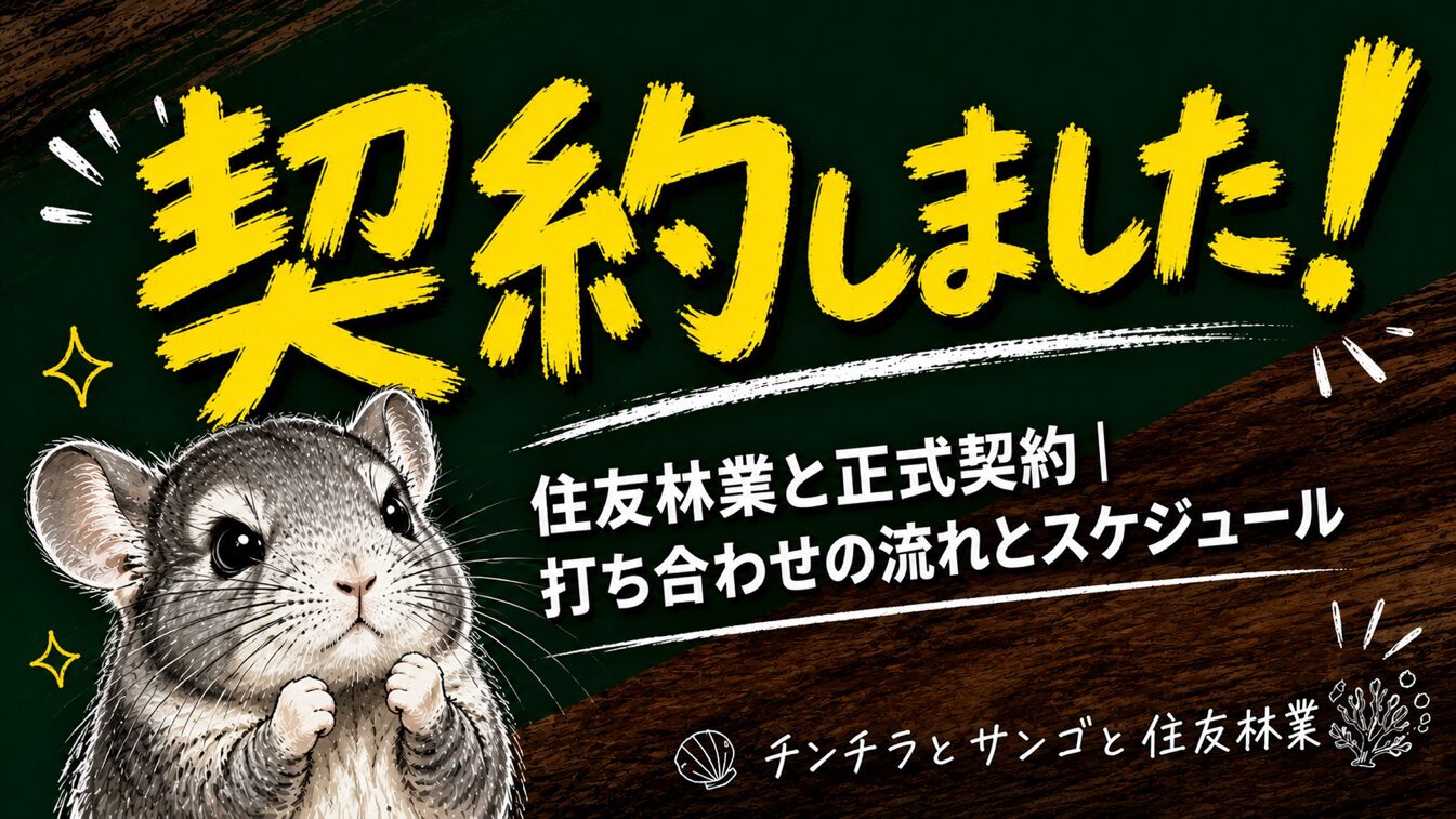 住友林業と正式契約｜打ち合わせの流れとスケジュール