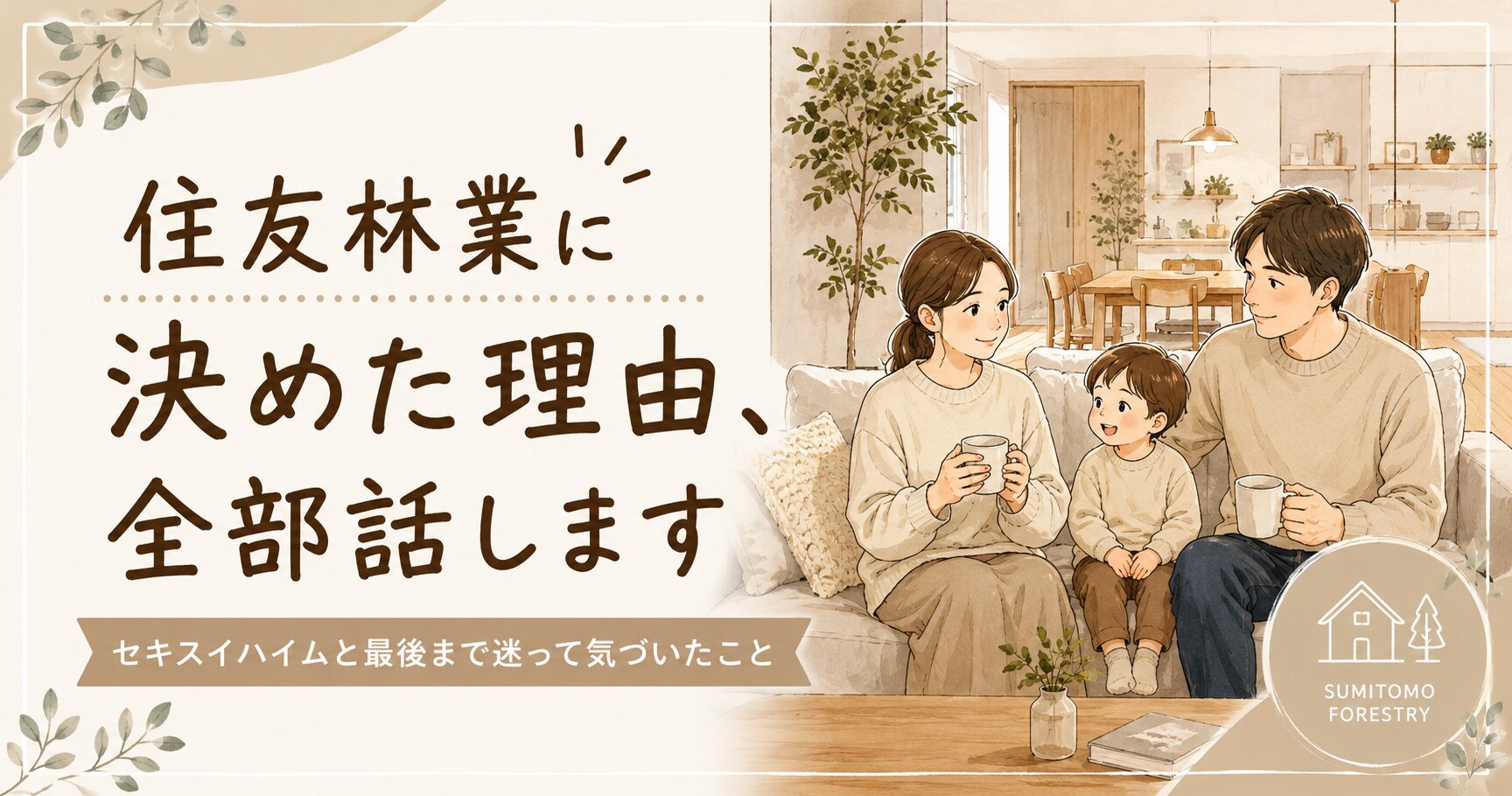 【体験談】住友林業に決めた理由を全部話します｜セキスイハイムと最後まで迷った末の答え